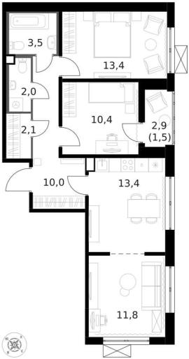 , 3-комн., Москва